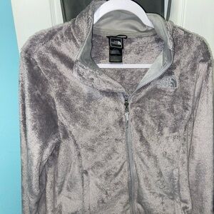 The North Face Gray Teddy Jacket Cozy and Stylish